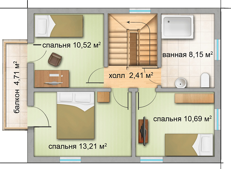 Комплект каркаса Кончезеро, 112 кв.м